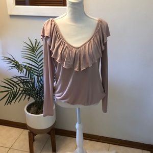 NWOT Express lavender ruffled top